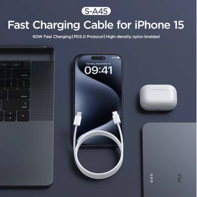 9. Joyroom Ben Series S-A45 USB-C / USB-C 60W Kabel 1m - Weiß