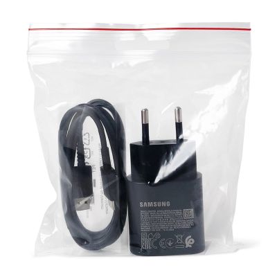 4. Samsung EP-TA200EBE USB-A 15W Wandladegerät mit EP-DR140ABE USB-A - USB-C Kabel (OOB Bulk - Ersatzverpackung) - Schwarz