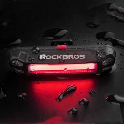 5. Rockbros A54BK Fahrradrücklicht + Micro USB - USB-A Kabel - Schwarz