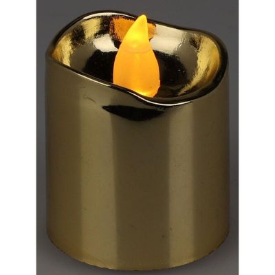 5. Set mit 4 goldenen LED-Teelichtern