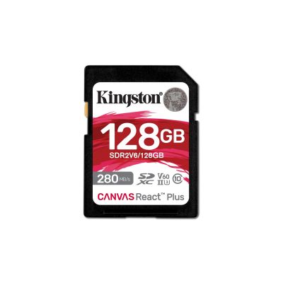 4. KINGSTON microSDXC Canvas 128GB React Plus UHS-II 280R/100W U3 V60 für Full HD/4K