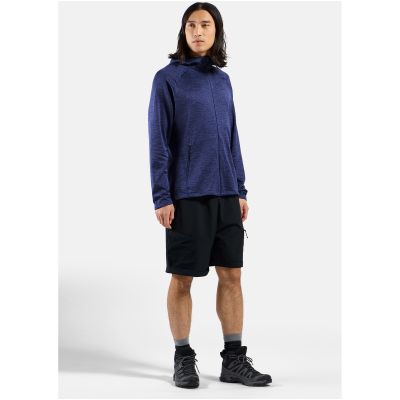 6. Herren-Sweatshirt Odlo TENCIA Midlayer-Hoodie mit durchgehendem Reißverschluss, blau