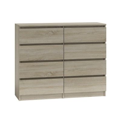 2. M8 MALWA KOMMODE 120CM SONOMA 8 SCHUBLADEN