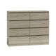 2. M8 MALWA KOMMODE 120CM SONOMA 8 SCHUBLADEN