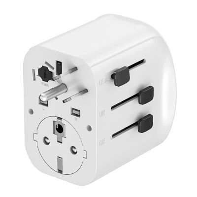 GEMBIRD UNIVERSAL-REISEADAPTER MIT ERDUNG 15 W, WEISS