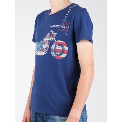 2. Wrangler S/S Biker Flag Tee W7A53FK 1F
