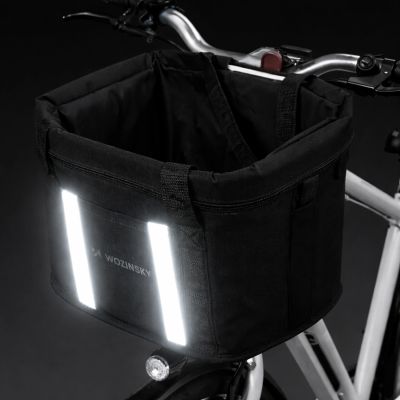 5. Wozinsky Großer Fahrradkorb aus Stoff – Schwarz