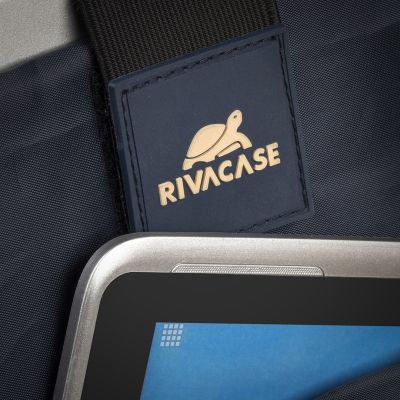 8. RIVACASE Laptop-Rucksack 17,3" Tegel, Schwarz, 23 l, wasserdichtes Material, Fächer für Tablet 10,1", Smartphone, Dokumente, Zubehör