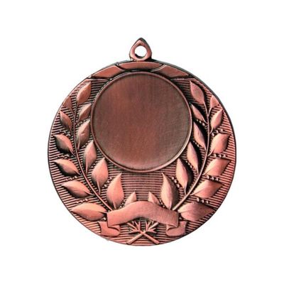 Bronzemedaille insgesamt mit Platz für ein 25-mm-Emblem – Stahlmedaille