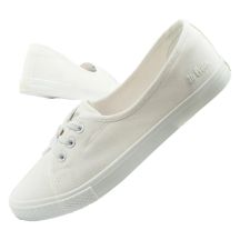 Lee Cooper Damenschuhe, sportliche weiße Slip-On-Ballerinas