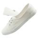 Lee Cooper Damenschuhe, sportliche weiße Slip-On-Ballerinas