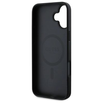 7. Guess 4G MagSafe-Hülle mit Printstreifen für iPhone 16 – Schwarz