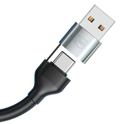 11. 3mk Hyper Cable N-SERIES 6-in-1 USB-C/USB-A auf USB-C/ Lightning /Micro 1,2 m QC 3.0 9 V/2 A 18 W – Schwarz