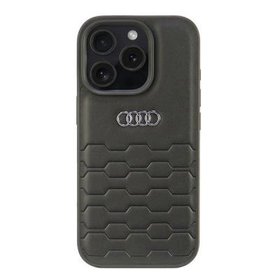 Audi Kunstleder iPhone 16 Pro 6,3" schwarz/schwarz Hardcase AU-TPUPCIP16P-GT/D2-BK