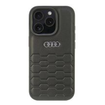 Audi Kunstleder iPhone 16 Pro 6,3" schwarz/schwarz Hardcase AU-TPUPCIP16P-GT/D2-BK