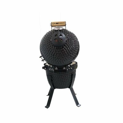 2. Kamado Bono Picnic Keramikgrill, 13 Zoll, Kamado-Grillwagen, Holzkohle (Brennstoff), Schwarz