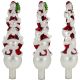 4. Gläserner Christbaumspitzen-Aufsatz 3 Schneemänner 28 cm