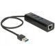 DELOCK USB-HUB 3-Port USB 3.0, + 1x Gigabit LAN