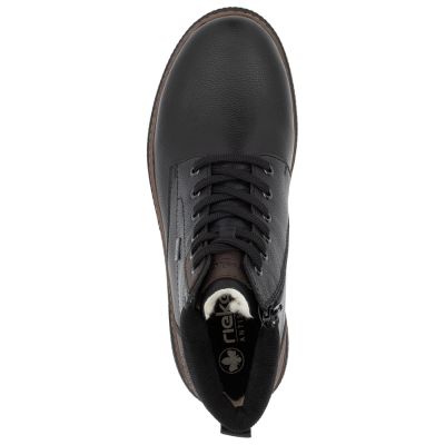 21. Gefütterte wasserdichte Herren-Lederstiefeletten in Schwarz Rieker B3343-00
