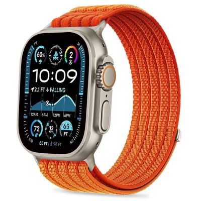 Tech-Protect Nylon-Sportarmband für Apple Watch 44 / 45 / 46 / 49 mm – Orange