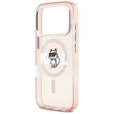 6. Karl Lagerfeld IML Choupette Sketch Logo MagSafe Hülle für iPhone 17 Pro - Pink