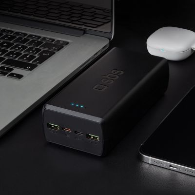 4. Powerbank SBS TTBB30000PD20K 30000 mAh 2 x USB-C 2 x USB-A - Schwarz