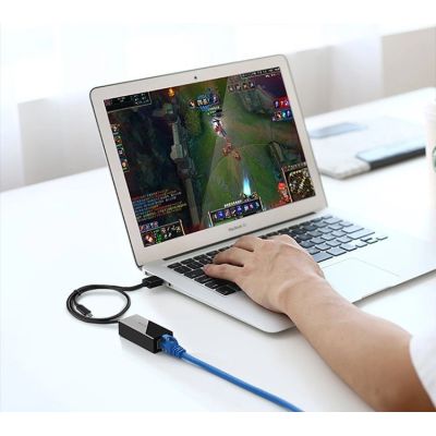 3. Ugreen externe Netzwerkkarte RJ45 - USB 2.0 100 Mbit/s Ethernet schwarz (CR110 20254)