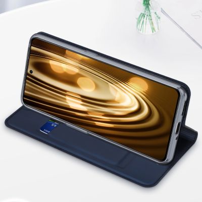 18. Dux Ducis Skin Pro Hülle für Realme GT Neo 5 / Realme GT3 Flip Cover Card Wallet Stand Schwarz