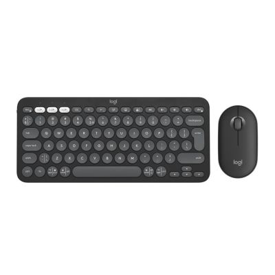 10. Logitech 920-012239 Tastatur und Maus inklusive, universell, kabellos (RF) + Bluetooth, QWERTY-Tastatur (American International), Graphit