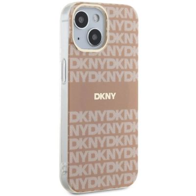 4. DKNY IML Mono & Stripe MagSafe-Hülle für iPhone 15 / 14 / 13 – Rosa