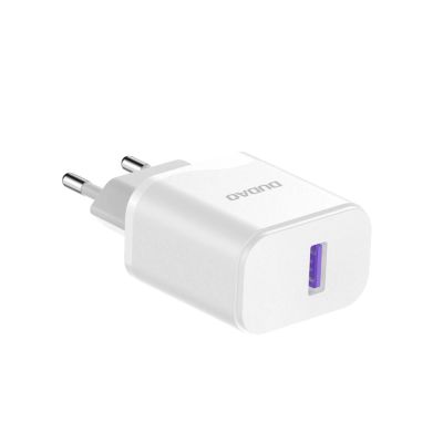 3. Dudao A20EU USB-A 18W Wandladegerät - weiß + USB-A - USB-C Kabel