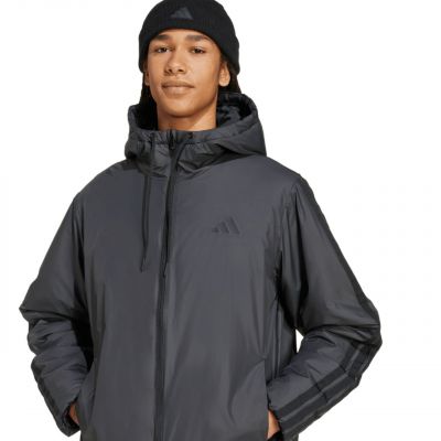 10. adidas Essentials Climawarm 3-Streifen Isolierte Kapuzenjacke M KB8149