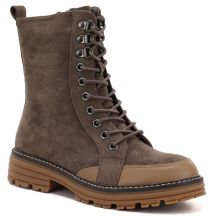 Damen-Arbeitsstiefel aus Wildleder, braun, M.Daszyński SA259-4
