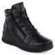 8. Schwarze Damen-Lederstiefeletten mit Keilabsatz Vinceza 39963