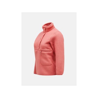 6. Peak Performance W Fleece Snap T Rosa Sweatshirt