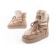 17. D.Franklin Damen Winter Schneestiefel, modisches Fellfutter, braun hoch