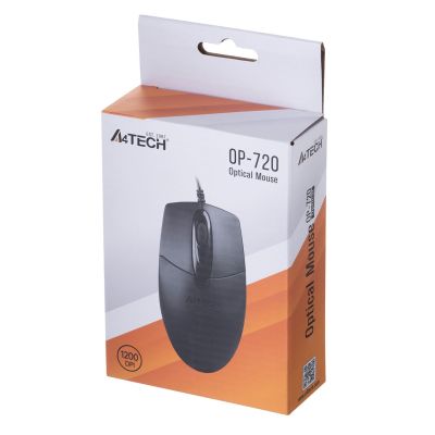 6. A4 TECH OP-720 A4TMYS43754 Maus (optisch; 800 DPI; schwarz)