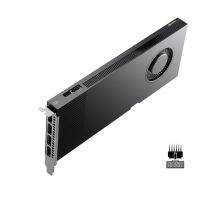 PNY RTX PRO 4000 Blackwell, 24 GB GDDR7 ECC 192-Bit, 140 W, PCI Express 5.0 x16, 4 x DisplayPort 2.1, ATX-Blende, 1 x CEM5 16-Pin-Stromkabel, FHML Single Slot, kleine Verpackung