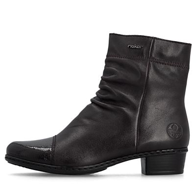 3. Damen-Ankle-Boots aus Leder mit Absatz, braun, gefüttert, Rieker Y0773-25