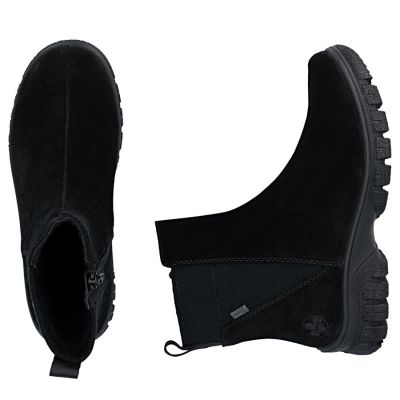 11. Wasserdichte, komfortable Damen-Lederboots in Schwarz – Rieker 7269-00
