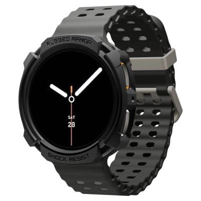 3. Spigen Rugged Armor Case für Samsung Galaxy Watch 8 44 mm - Mattschwarz
