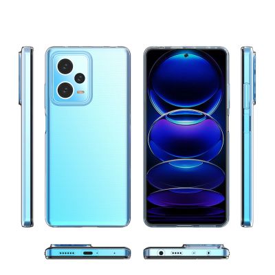 6. Ultra Clear 0,5 mm Hülle für Xiaomi Redmi Note 12 Pro+ dünne Abdeckung transparent