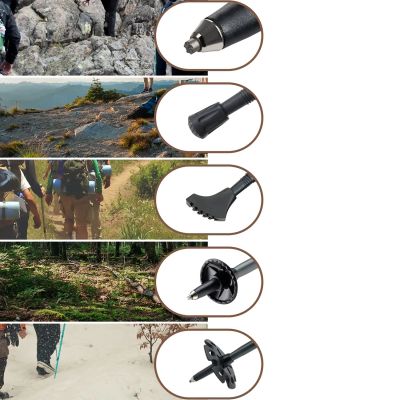 4. Qunature Nordic Walking Trekkingstock Aluminium 110 – 130 cm 1 Stk. - Braun