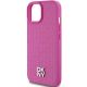 6. DKNY MagSafe-Hülle mit Ledermuster und Metalllogo für iPhone 15/14/13, Rosa
