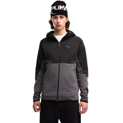 Herren-Sweatjacke Puma Tech Slim Elevated schwarz-grau 693951 34