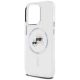 6. Karl Lagerfeld IML Metal Karl & Choupette Head MagSafe Hülle für iPhone 14 Pro - Weiß