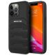 AMG AMHCP14XGSEBK iPhone 14 Pro Max 6,7 "schwarz / schwarzes Hardcase Leder geprägte Linien