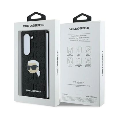 7. Karl Lagerfeld Saffiano Monogram Head Pin Hülle für Samsung Galaxy Z Fold 6 – Schwarz