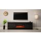 3. GRANERO TV-Schrank + Kamin 200x56,7x35 Schwarz/Schwarz-Kombination