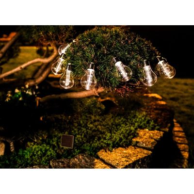 6. Solar-Girlandenlampe, Partybeleuchtung, 10 LEDs, 3,8 m